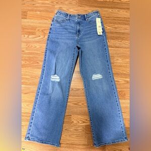 NWT No Boundaries High Rise Baggy Wide Leg Jeans, 32" Inseam, Women's Sizes S/M